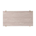 Table basse rectangulaire Ardmillan avec rangement - Laiton - SEI