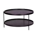 Verlington Round Farmhouse Style Cocktail Table - Black - SEI
