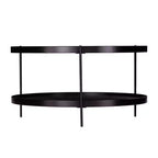 Table basse de style campagnard Verlington Round – Noire – SEI