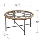 Table basse plateau verre Melvoir - Noir - SEI