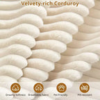 Canapé nuage avec canapé sectionnel en forme de L, en velours côtelé, canapé modulaire sans accoudoirs, moderne, aucun assemblage requis pour salon, appartement et petit espace