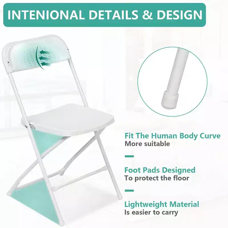 SUGIFT Chaises Pliantes Chaises Pliantes en Plastique pour Utilisation Intérieure/Extérieure, Conception Antidérapante, Rangement Facile