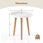 Costway Table d'appoint ronde Canapé Table Basse Table d'appoint Table de Chevet Meuble de Maison
