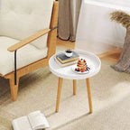 Costway Table d'appoint ronde Canapé Table Basse Table d'appoint Table de Chevet Meuble de Maison