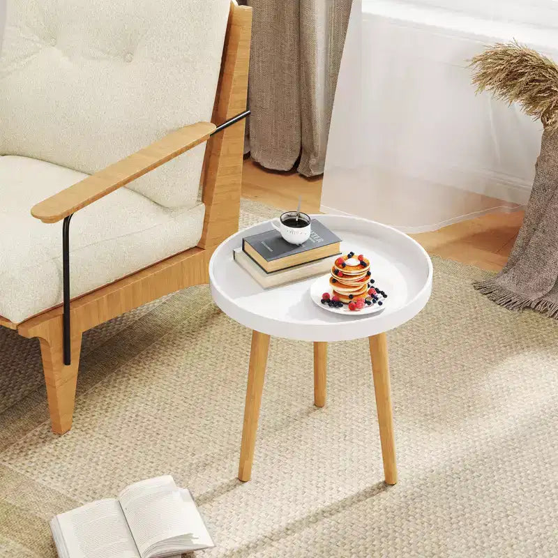 Costway Table d'appoint ronde Canapé Table Basse Table d'appoint Table de Chevet Meuble de Maison