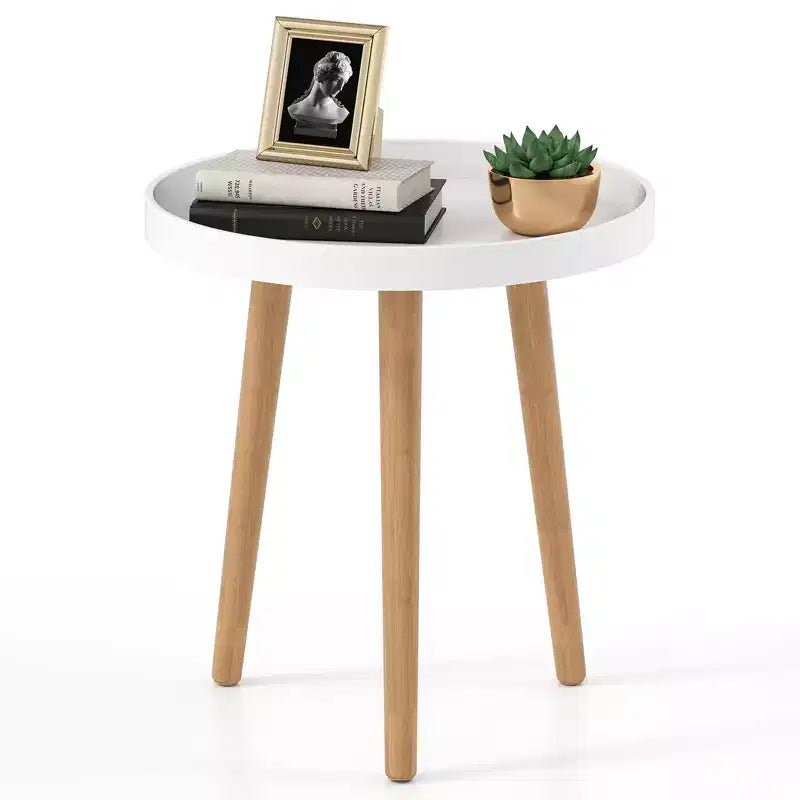 Costway Table d'appoint ronde Canapé Table Basse Table d'appoint Table de Chevet Meuble de Maison