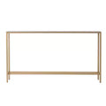 Darrin Narrow Long Console Table with Mirrored Top - Gold - SEI