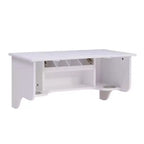 Étagère murale avec miroir de coiffeuse - Style transitoire - Blanc - SEI