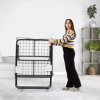 Lit pliant VEVOR, lit pliant de 79 x 190 cm avec matelas de 12,7 cm, lit pliant de taille individuelle avec cadre en métal robuste et matelas en mousse à mémoire de forme