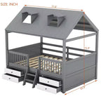 Cadre de lit Whisen Wood Bed House