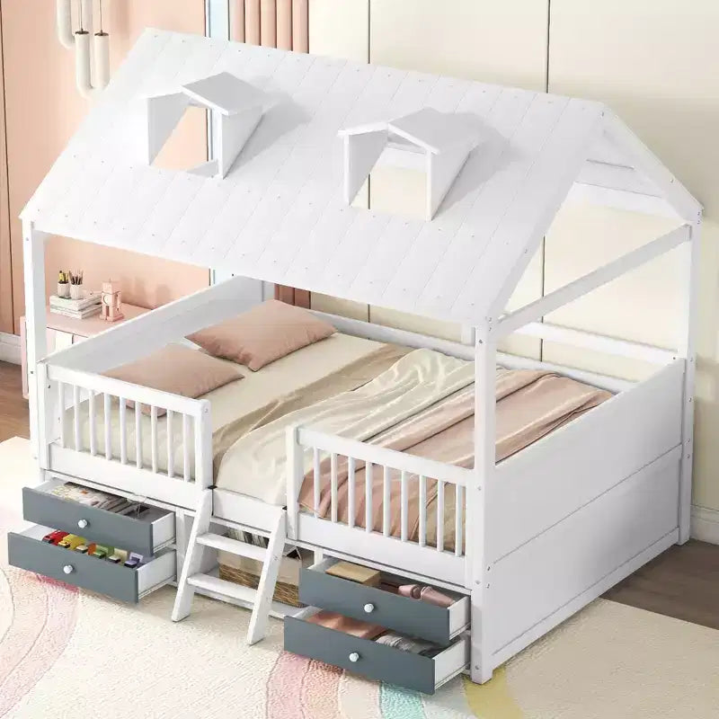 Cadre de lit Whisen Wood Bed House
