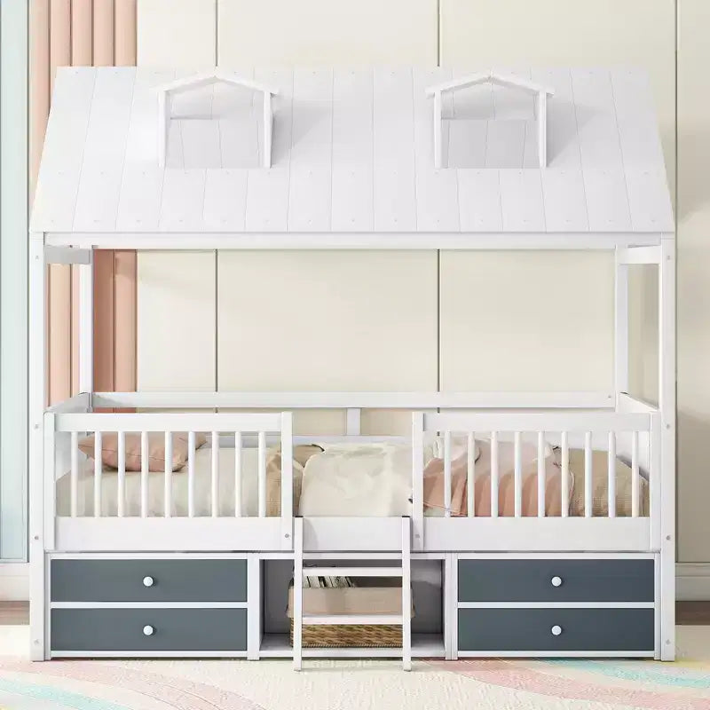 Cadre de lit Whisen Wood Bed House