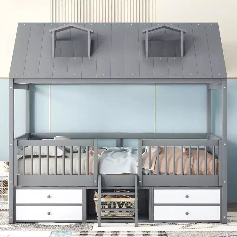 Cadre de lit Whisen Wood Bed House