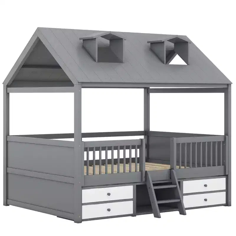 Cadre de lit Whisen Wood Bed House