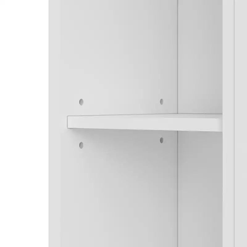 Meuble de rangement VECELO au-dessus des toilettes, meuble de rangement avec porte et support de papier toilette, étagère WC peu encombrante, blanc