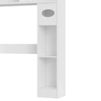 Meuble de rangement VECELO au-dessus des toilettes, meuble de rangement avec porte et support de papier toilette, étagère WC peu encombrante, blanc