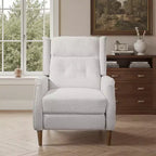 Fauteuil inclinable Art Leon style milieu de siècle, chaise longue en similicuir avec pieds en bois