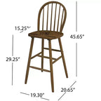 Christopher Knight Home Radek Tabourets de bar contemporains en bois d'hévéa avec dossier incurvé (Lot de 2)