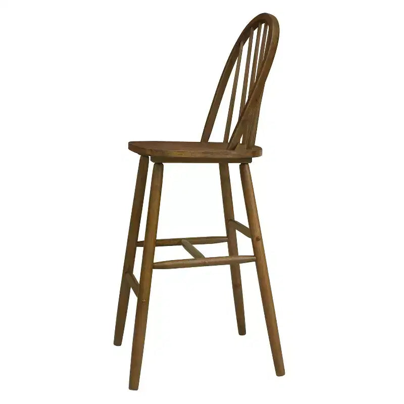 Christopher Knight Home Radek Tabourets de bar contemporains en bois d'hévéa avec dossier incurvé (Lot de 2)