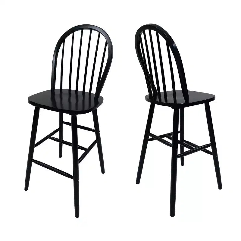 Christopher Knight Home Radek Tabourets de bar contemporains en bois d'hévéa avec dossier incurvé (Lot de 2)