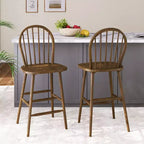 Christopher Knight Home Radek Tabourets de bar contemporains en bois d'hévéa avec dossier incurvé (Lot de 2)