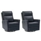 Mario Genuine Leather Transitional Power Recliner with USB Ports Set of 2| ART OF LIVING DESIGNS-NAVY