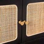 Meuble TV Mursley avec rangement - Noir - SEI