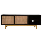Carondale Sliding Door Media Stand - Brown - SEI