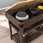 Waysmere îlot de cuisine fixe – marron – SEI