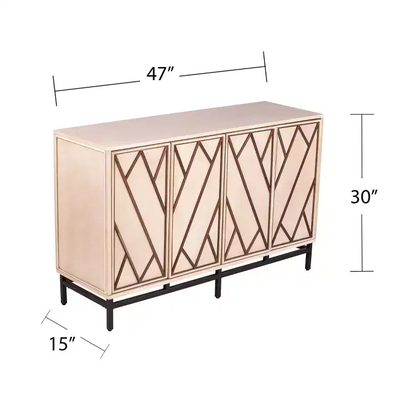 Bahut Art Déco Bremling - Blanc - SEI