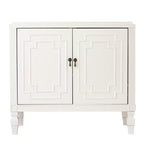 Tropman Antique White Double-Door Accent Cabinet - White - SEI
