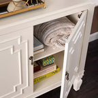 Meuble d'appoint double porte blanc Tropman Antique - Blanc - SEI