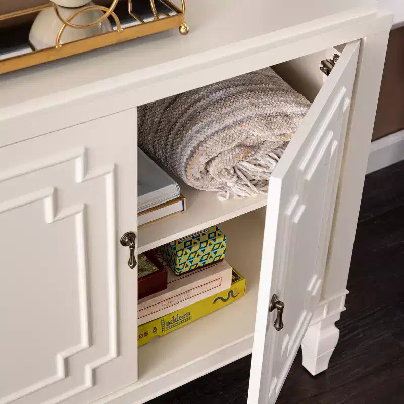 Meuble d'appoint double porte blanc Tropman Antique - Blanc - SEI