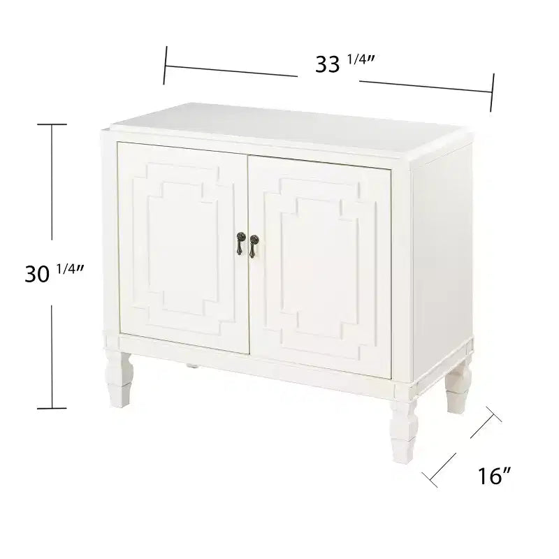 Meuble d'appoint double porte blanc Tropman Antique - Blanc - SEI