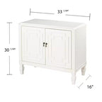 Meuble d'appoint double porte blanc Tropman Antique - Blanc - SEI