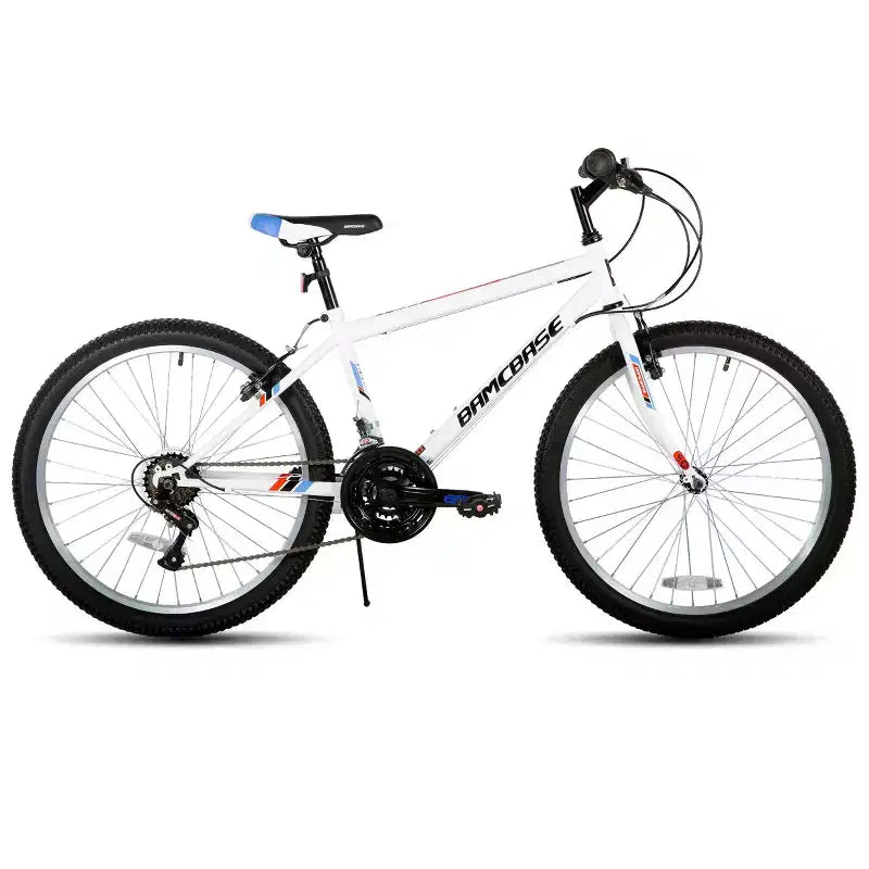 BAMCBASE 24 26 Vélo de montagne, cadre en acier à haute teneur en carbone 18 vitesses, VTT de sport pour adulte