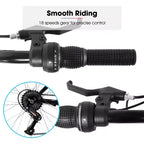 BAMCBASE 24 26 Vélo de montagne, cadre en acier à haute teneur en carbone 18 vitesses, VTT de sport pour adulte