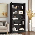 MAYEERTY 6-Tier Open Shelf Tall Bookcase 22Lbs Per Shelf Anti-Fall Top Side Panels