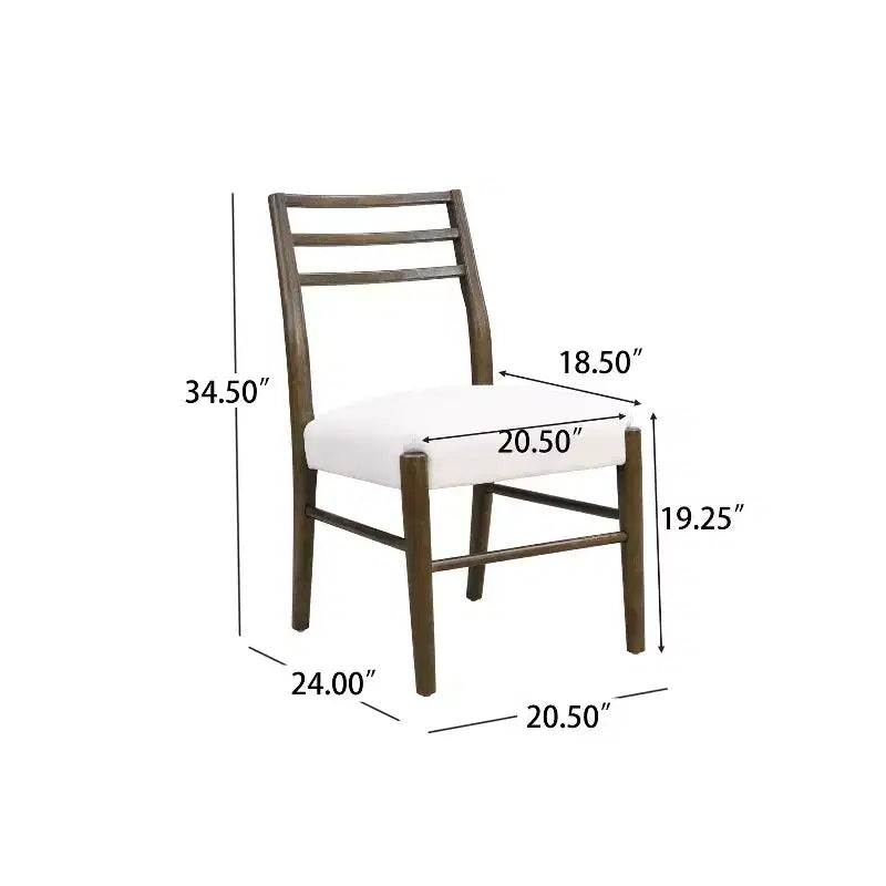 Chaises de salle à manger Fescue Farmhouse en bois d'hévéa rembourrées Christopher Knight Home (lot de 2)