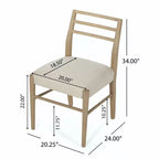 Chaises de salle à manger Fescue Farmhouse en bois d'hévéa rembourrées Christopher Knight Home (lot de 2)