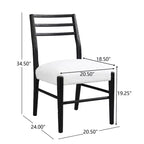 Chaises de salle à manger Fescue Farmhouse en bois d'hévéa rembourrées Christopher Knight Home (lot de 2)