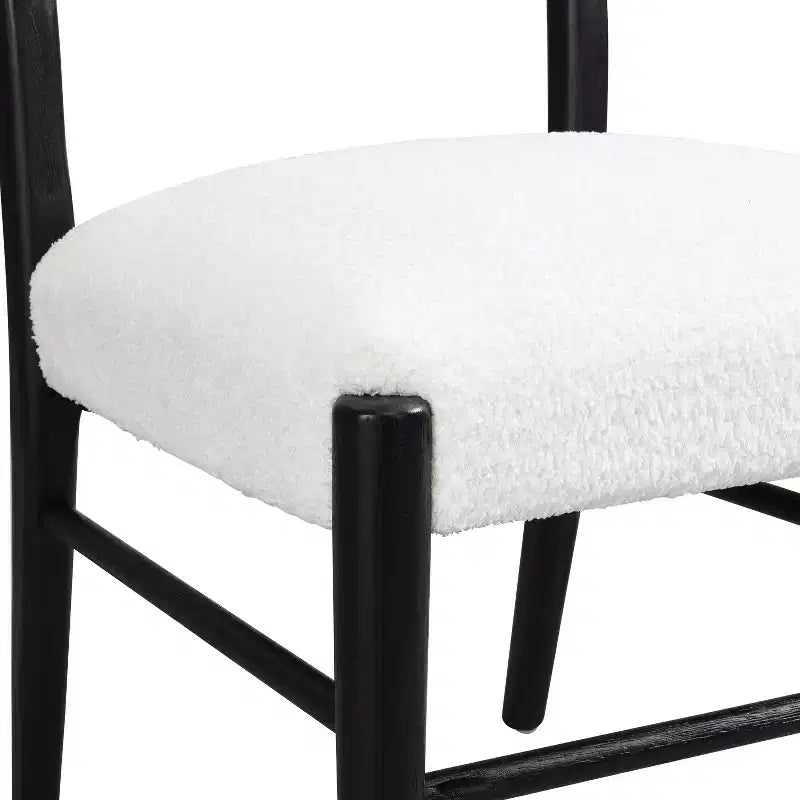 Chaises de salle à manger Fescue Farmhouse en bois d'hévéa rembourrées Christopher Knight Home (lot de 2)