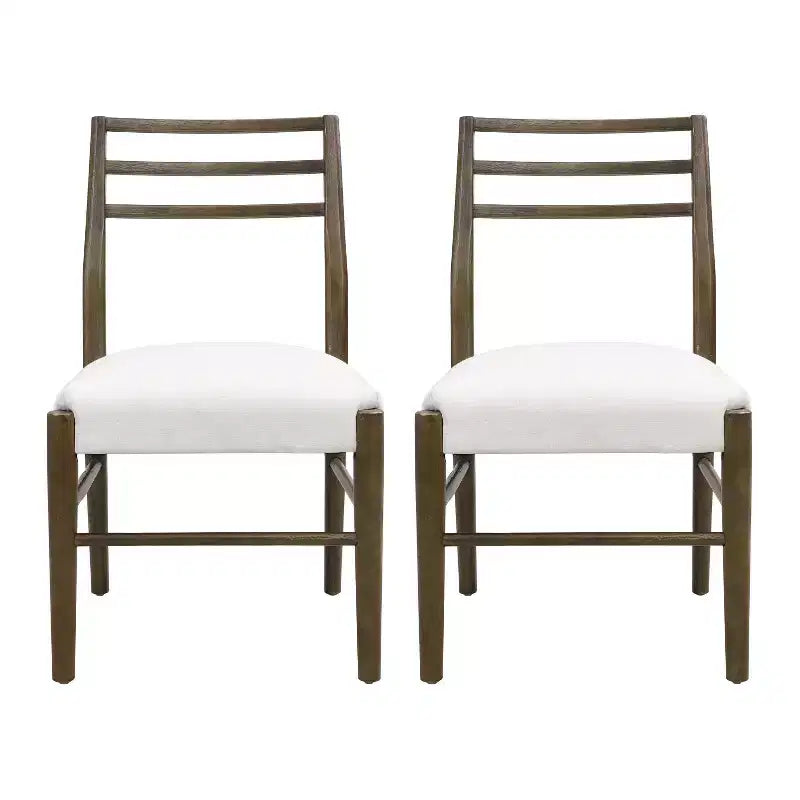 Chaises de salle à manger Fescue Farmhouse en bois d'hévéa rembourrées Christopher Knight Home (lot de 2)