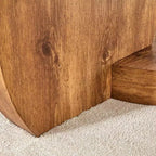 Table basse ovale avec double plateau, table de cocktail en verre, table d'appoint pour canapé, table basse, marbre/grain de bois - ModernLuxe