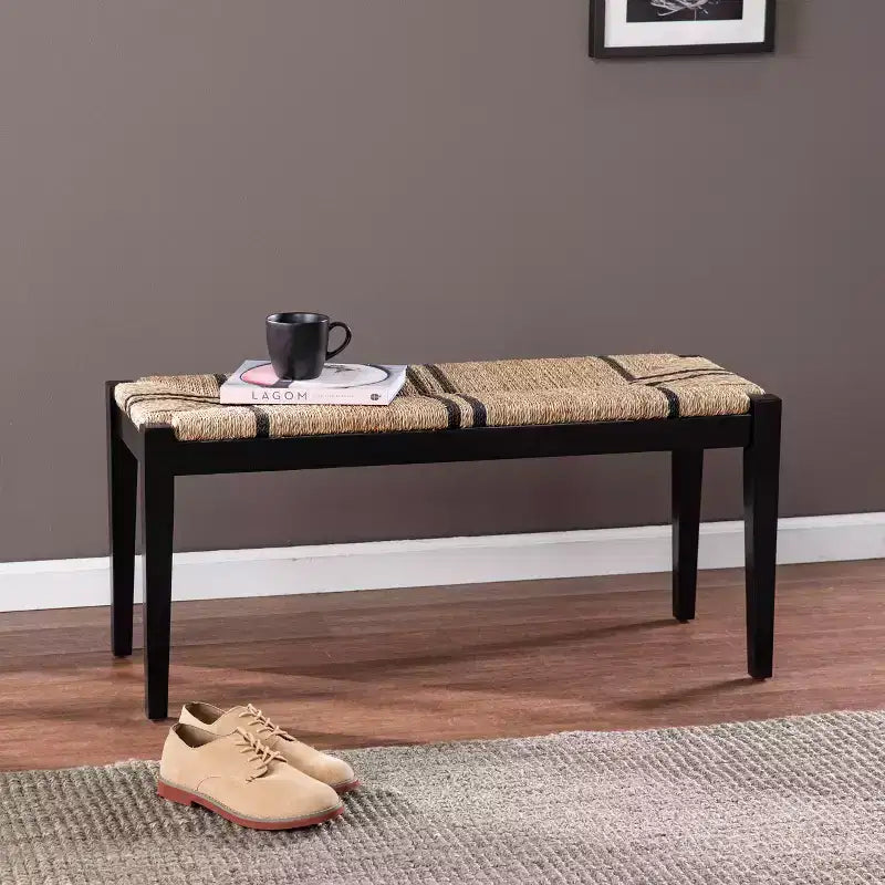 Banc en jonc de mer Gallocano - Noir - SEI