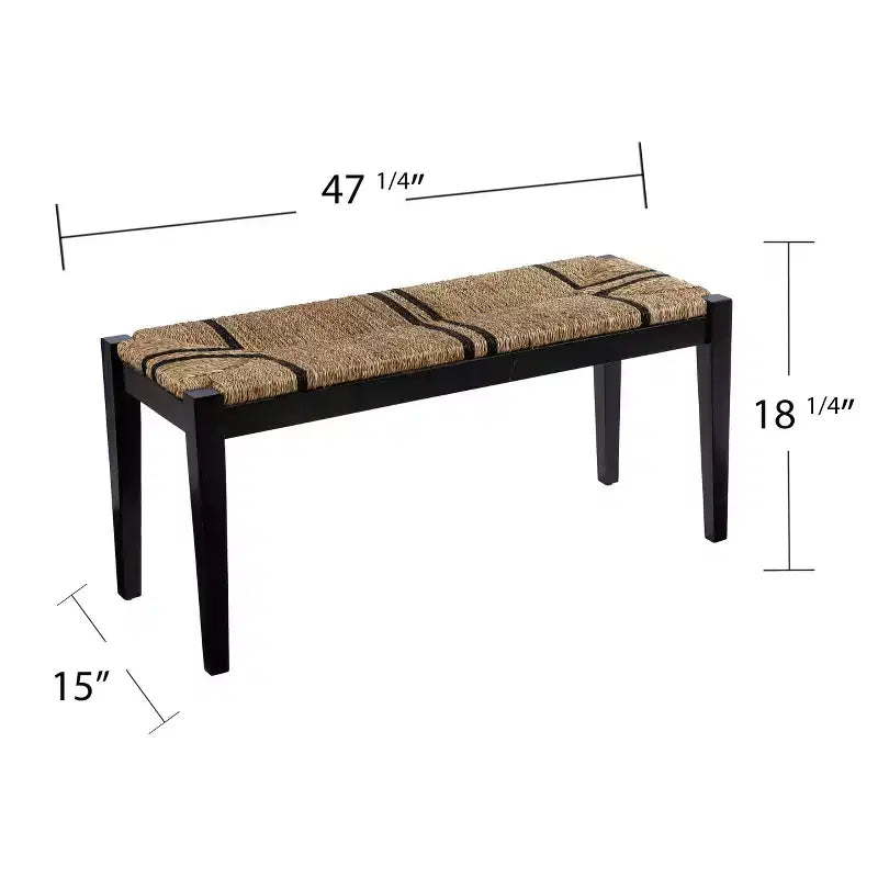 Banc en jonc de mer Gallocano - Noir - SEI