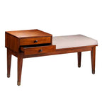 Banc rembourré Rhoda avec rangement - Marron - SEI