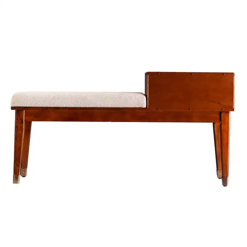 Banc rembourré Rhoda avec rangement - Marron - SEI