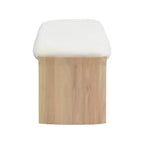 Christopher Knight Home Bellomy Ottoman moderne en bois d'hévéa rembourré de 51,5 pouces