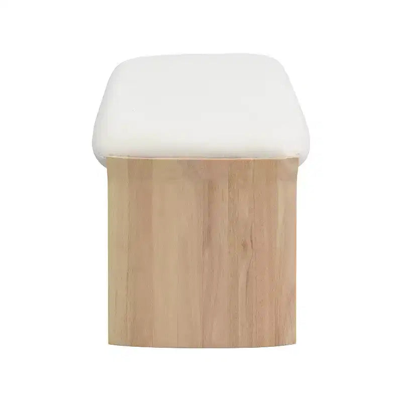Christopher Knight Home Bellomy Ottoman moderne en bois d'hévéa rembourré de 51,5 pouces